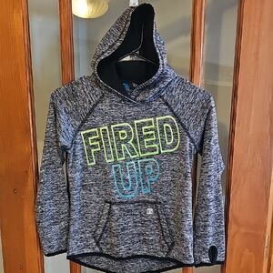 Hind Gray Hoodie with Fired Up Print